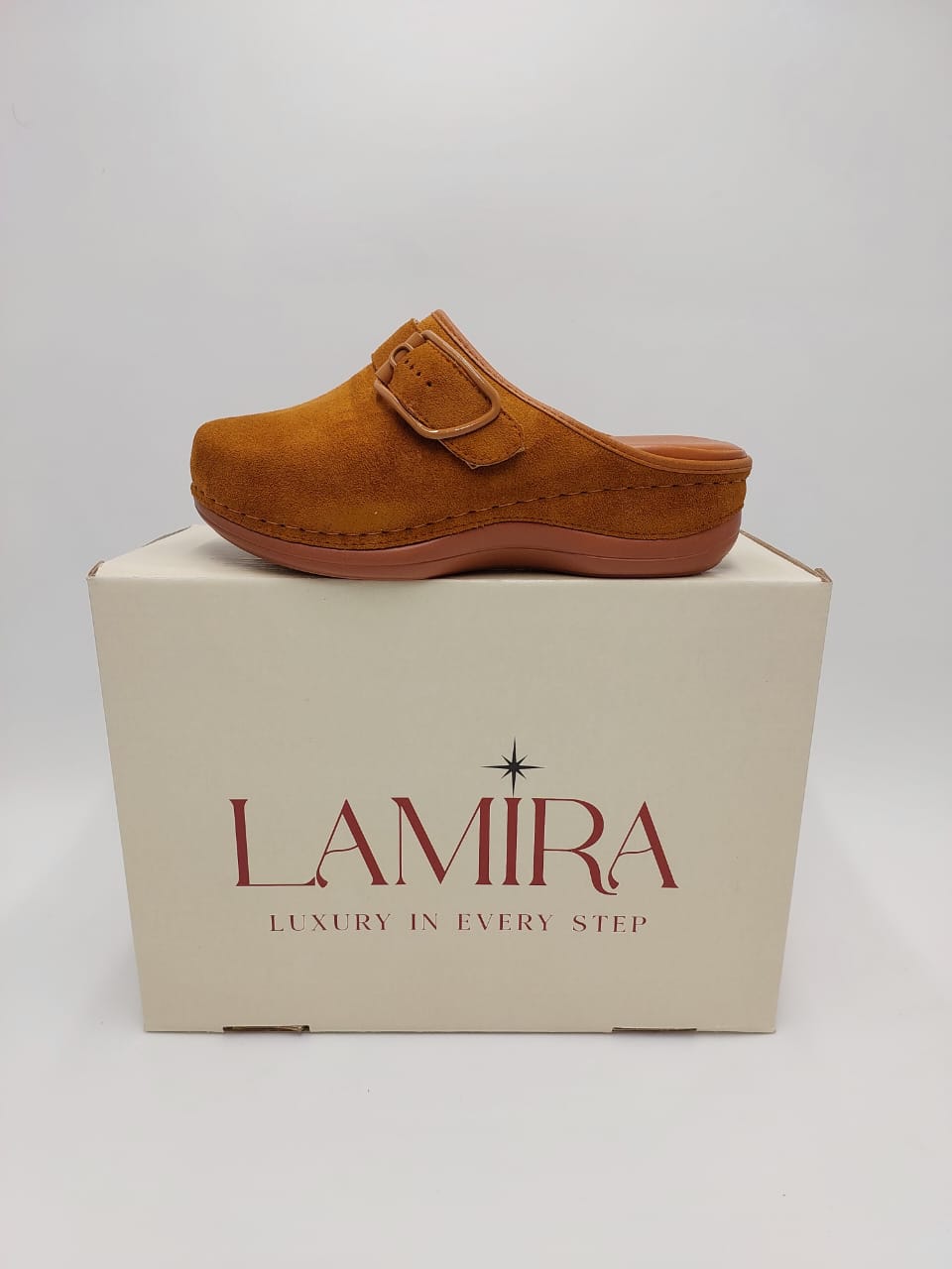 Mules Lamira Camel Velours – Élégance et Confort Naturel