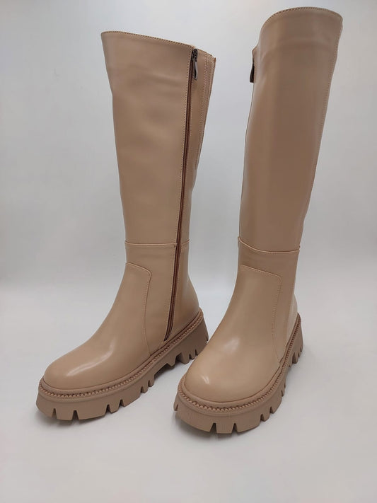 Bottes Lamira Hautes Beige Nude – Élégance Moderne & Confort Urbain