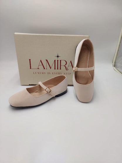 Ballerines Lamira Beige Clair Vernies – Élégance et Confort