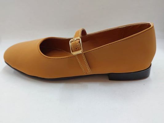 Ballerines plates camel à bride simple – Élégance et confort