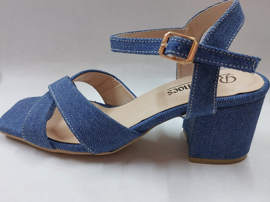Sandales en denim à brides croisées – Style casual chic & confort