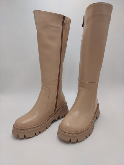 Bottes Lamira Hautes Beige Nude – Élégance Moderne & Confort Urbain