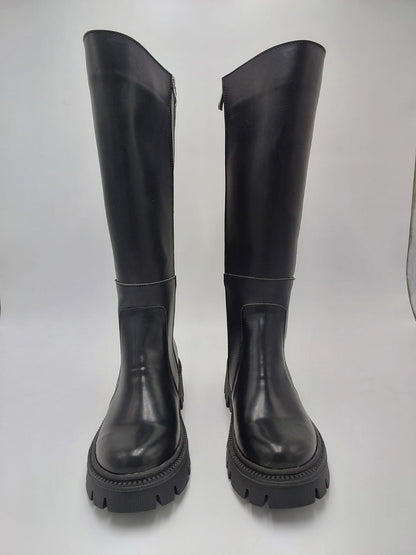 Bottes Lamira Hautes Noires – Élégance Intemporelle & Semelle Crantée Moderne