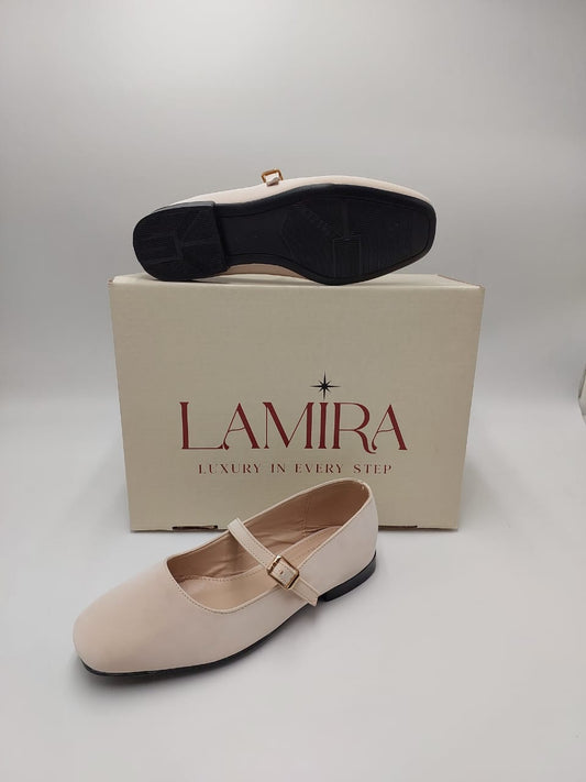 Ballerines Lamira Beige Clair Vernies – Élégance et Confort